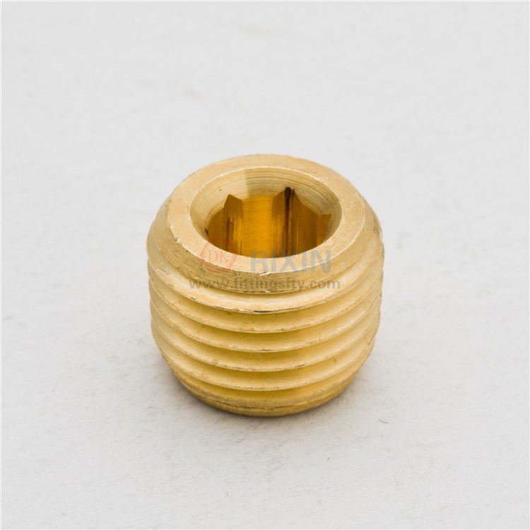 Brass hex plug